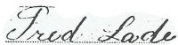 Fred Lade signature